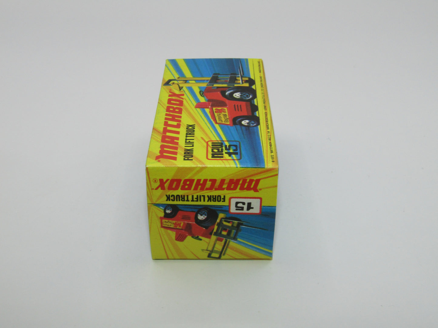 Matchbox Superfast 15B Fork Lift Truck Red LONG RED Forks Unpainted base