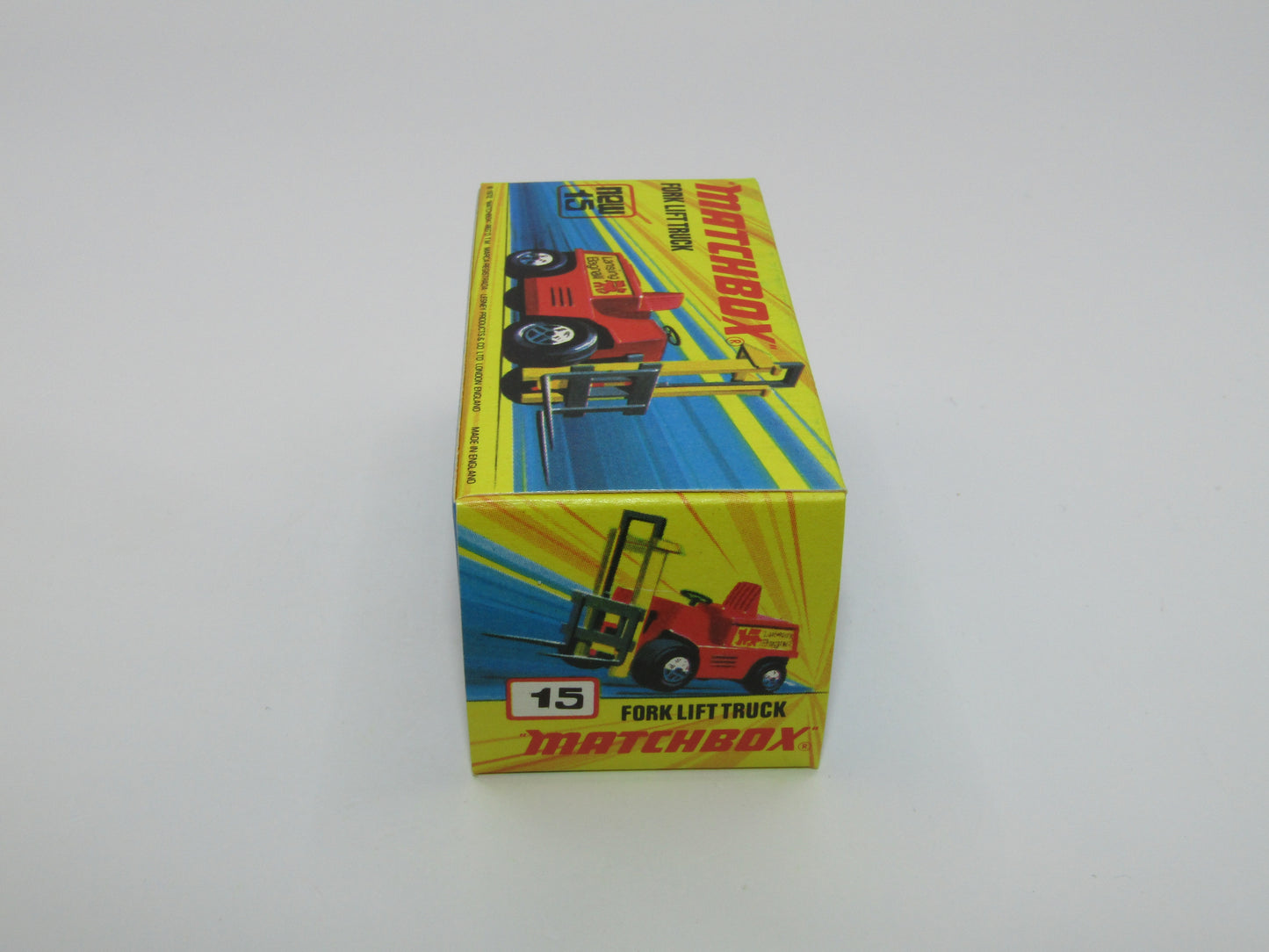 Matchbox Superfast 15B Fork Lift Truck Red LONG RED Forks Unpainted base