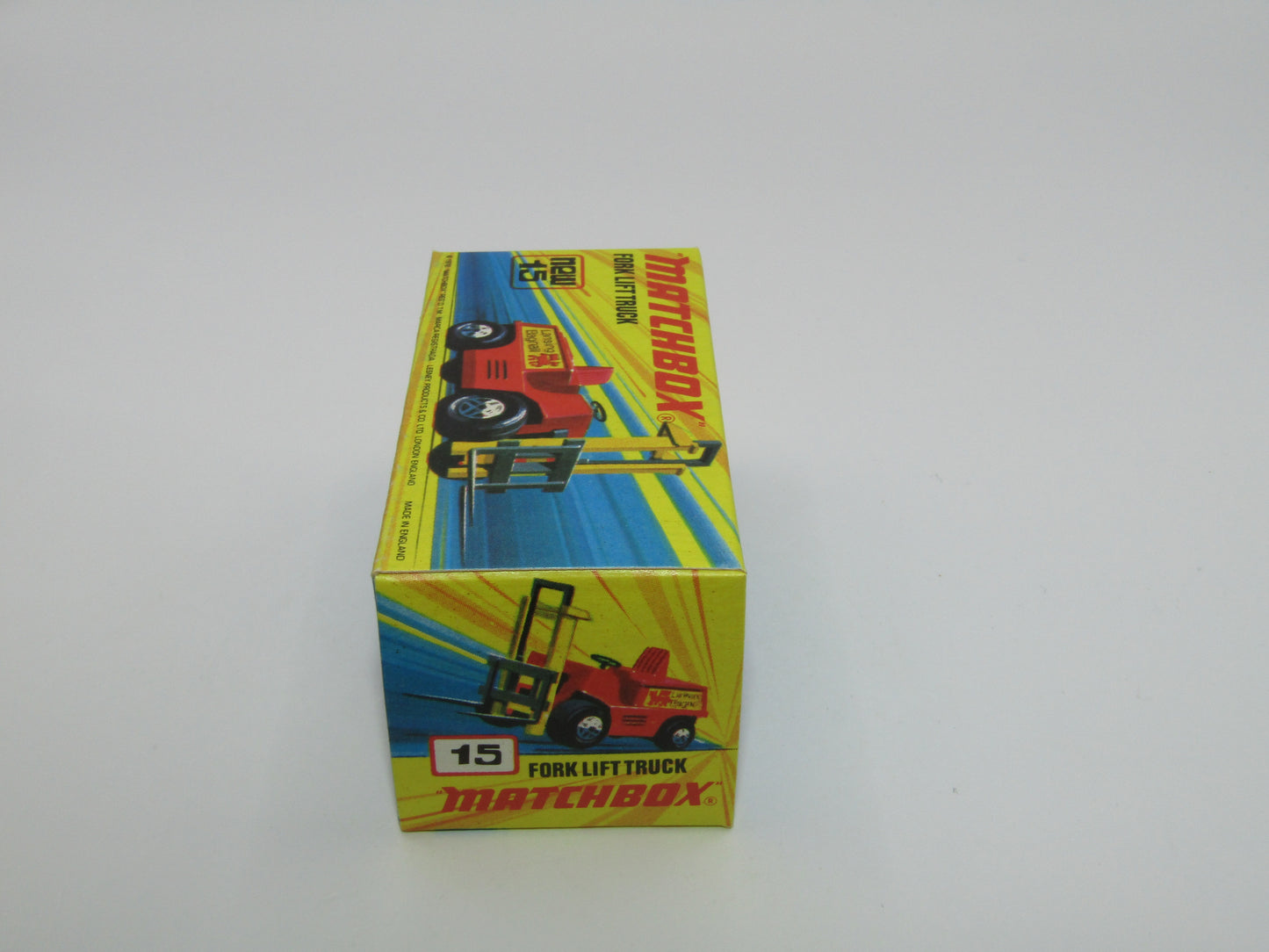 Matchbox Superfast 15B Fork Lift Truck Red SEA GREEN Base
