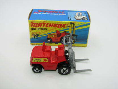 Matchbox Superfast 15B Fork Lift Truck GREY Forks UNPAINTED Hoist