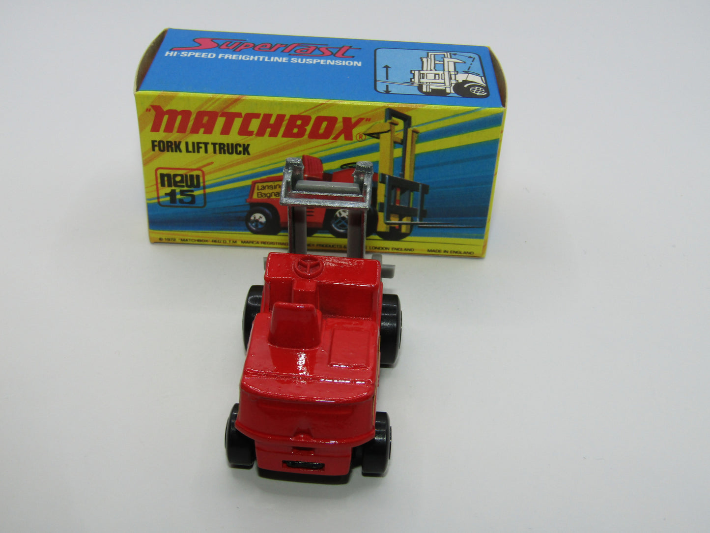 Matchbox Superfast 15B Fork Lift Truck GREY Forks UNPAINTED Hoist