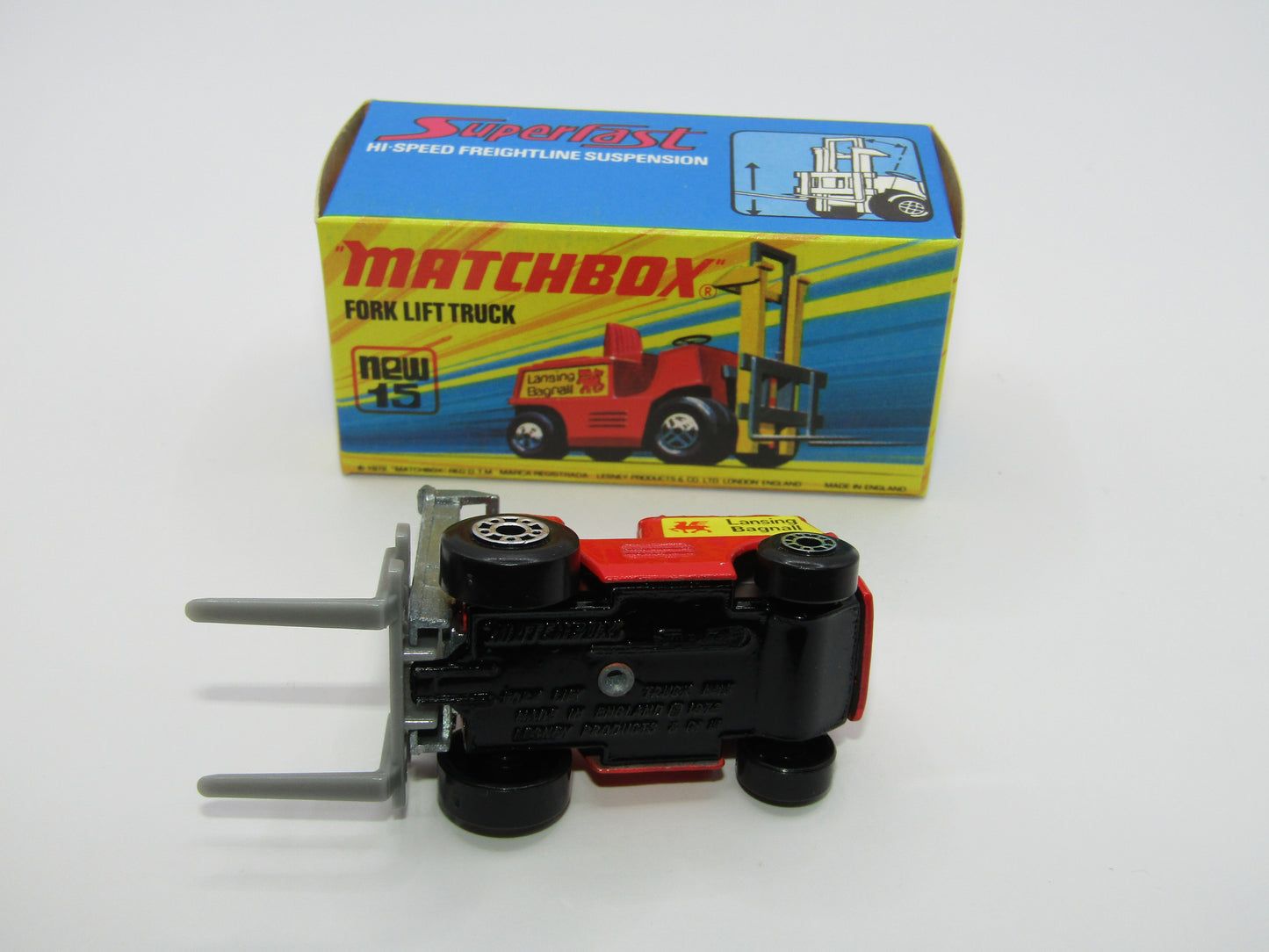 Matchbox Superfast 15B Fork Lift Truck GREY Forks UNPAINTED Hoist