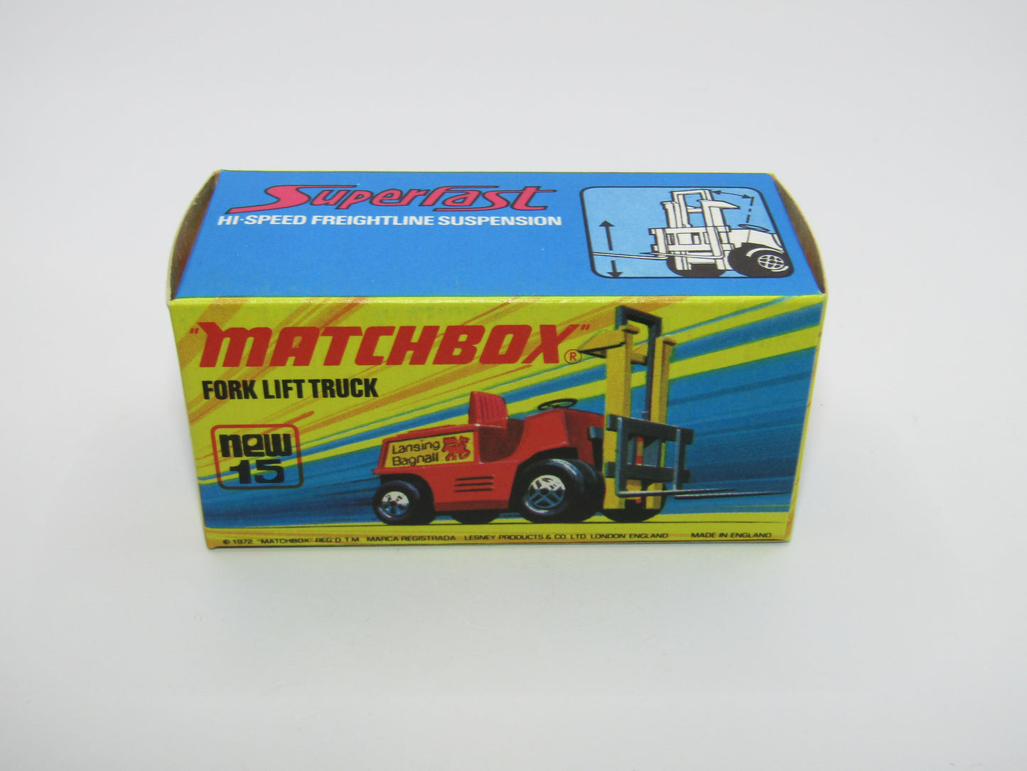 Matchbox Superfast 15B Fork Lift Truck GREY Forks UNPAINTED Hoist