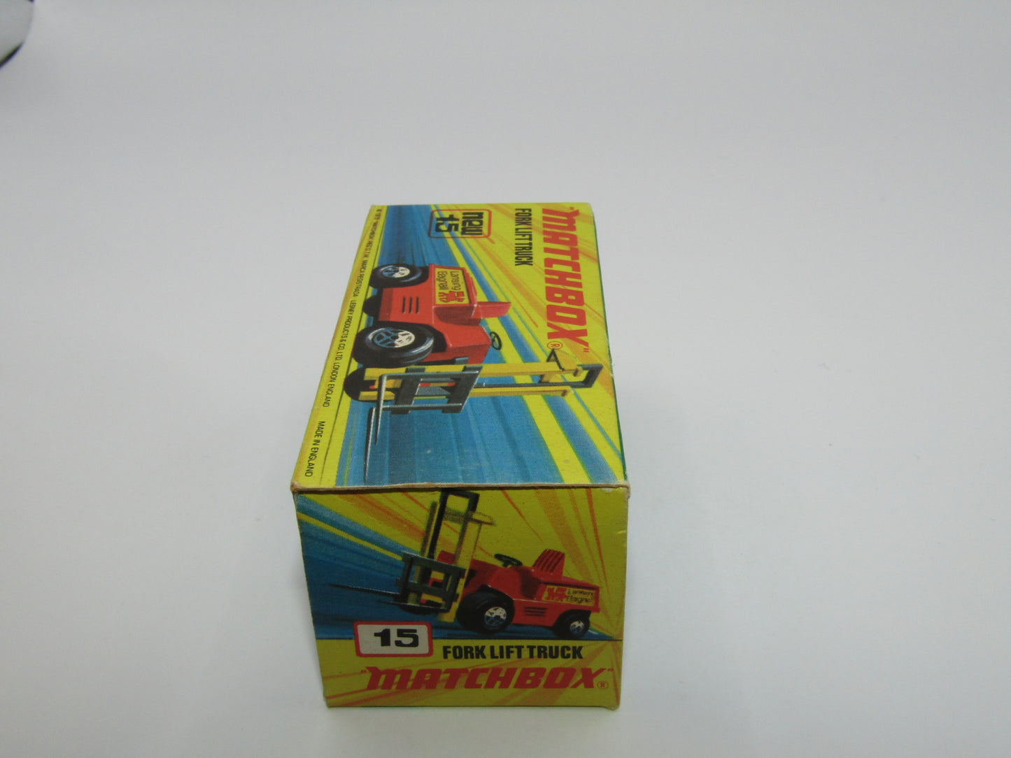 Matchbox Superfast 15B Fork Lift Truck Spriro Front, DOT DASH Rear Wheels