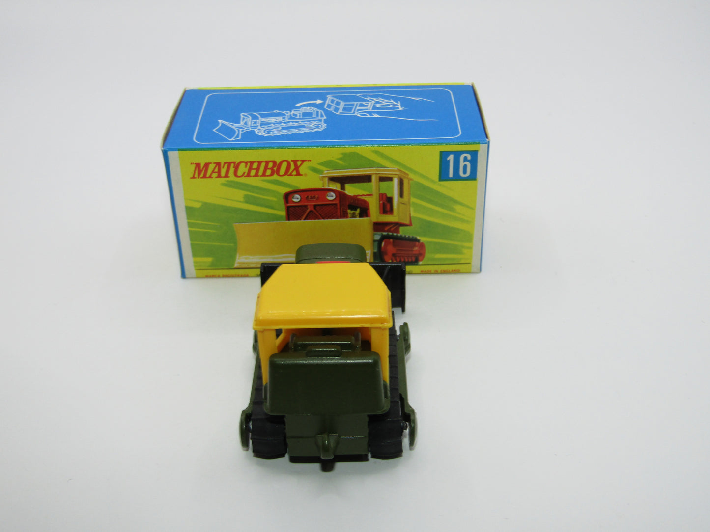 Matchbox Superfast 16A Case Tractor Olive Yellow Roof G Box