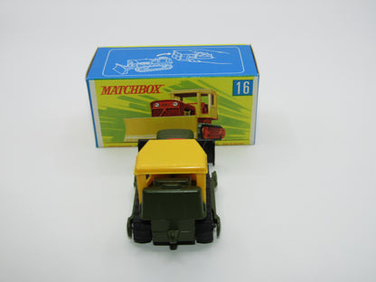 Matchbox Superfast 16A Case Tractor Olive Yellow Roof G Box