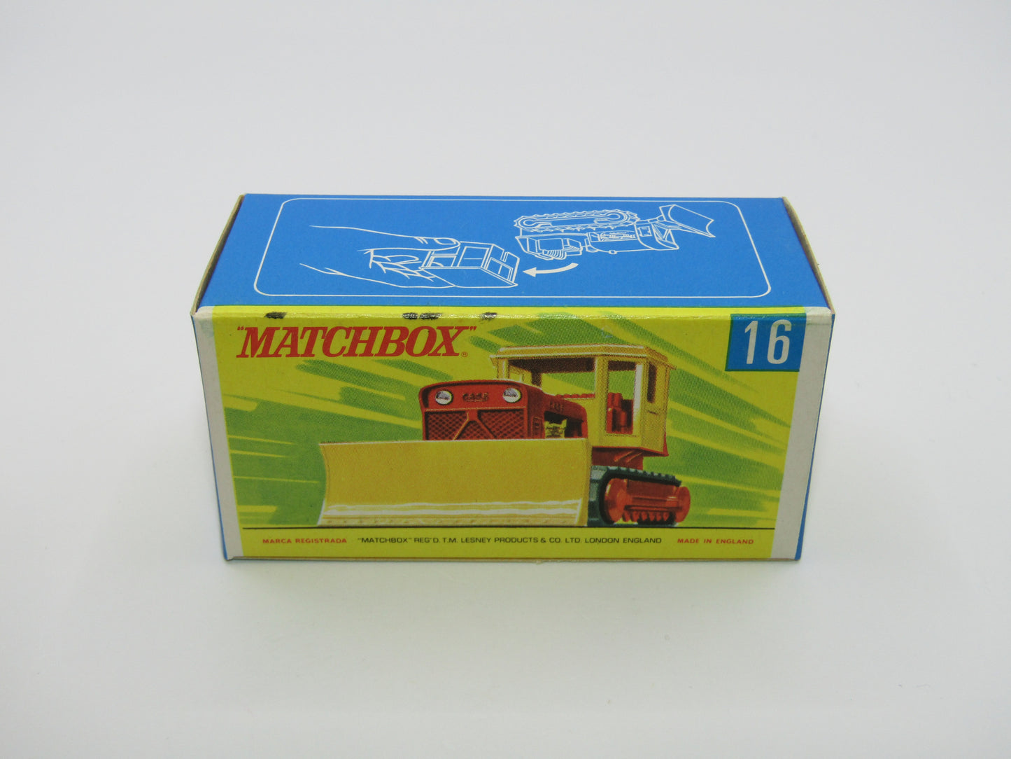 Matchbox Superfast 16A Case Tractor Olive Yellow Roof G Box
