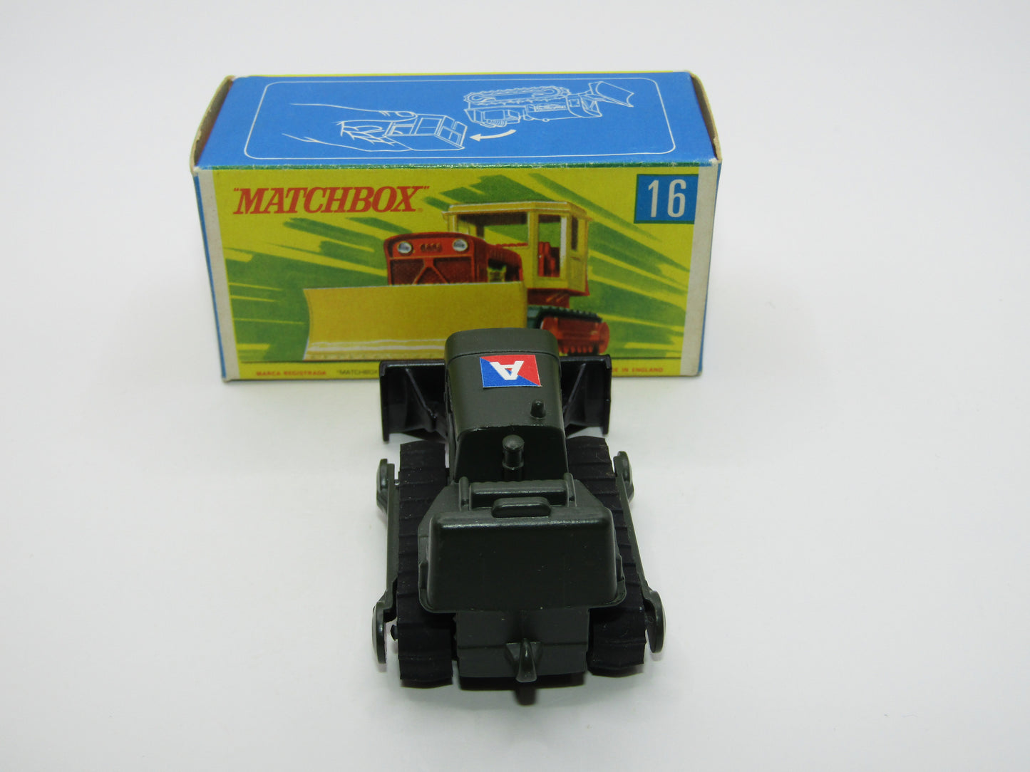 Matchbox Superfast 16A Case Tractor OLIVE DRAB - G Box