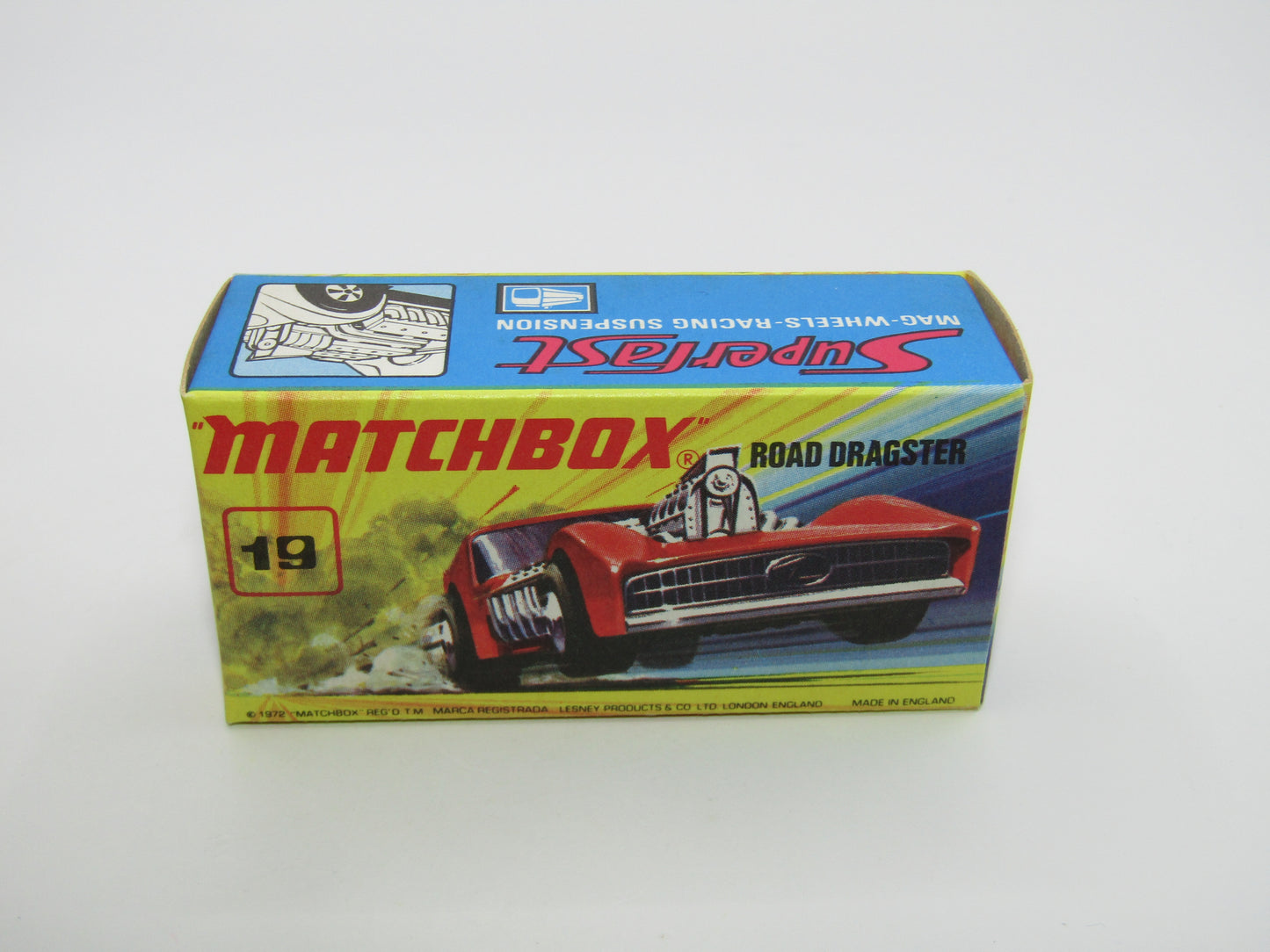 Matchbox Superfast 19B Road Dragster SCORPION & SILVER PAINTED BASE