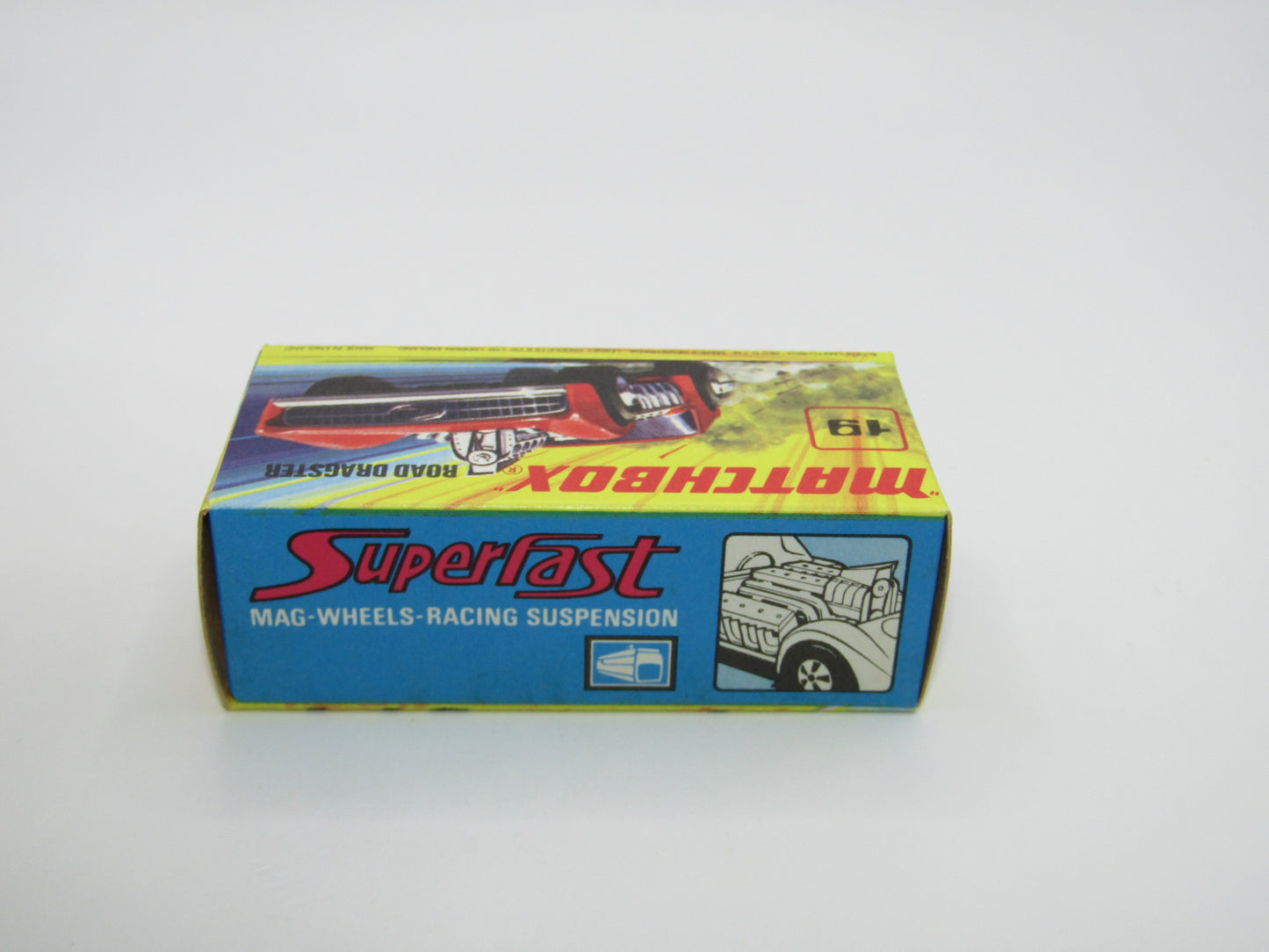 Matchbox Superfast 19B Road Dragster SCORPION & SILVER PAINTED BASE