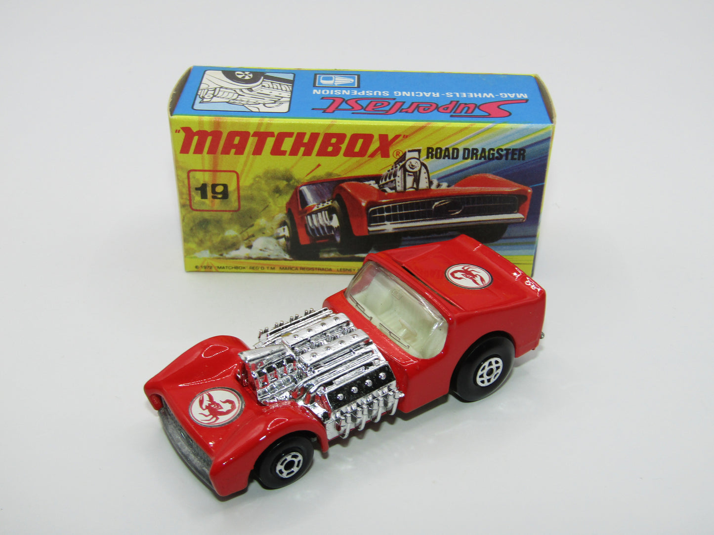 Matchbox Superfast 19B Road Dragster SCORPION Unpainted Base