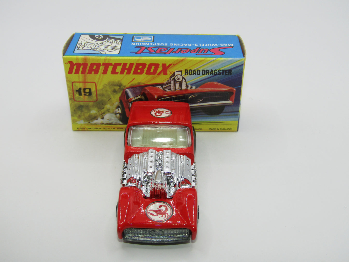 Matchbox Superfast 19B Road Dragster SCORPION Unpainted Base