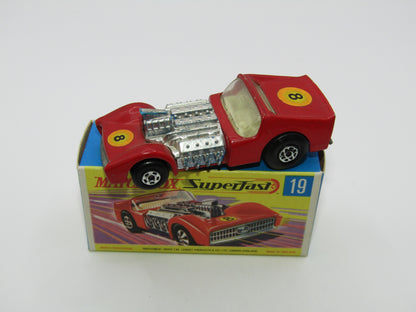 Matchbox Superfast 19B Road Dragster "BLOOD RED" Unpainted Base