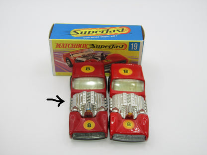 Matchbox Superfast 19B Road Dragster "BLOOD RED" Unpainted Base