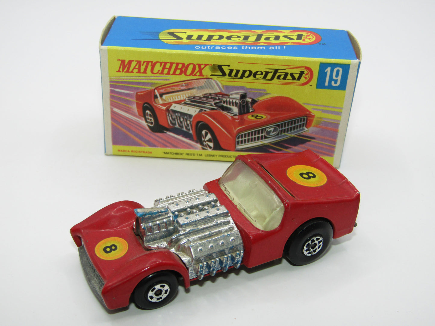 Matchbox Superfast 19B Road Dragster "BLOOD RED" Unpainted Base
