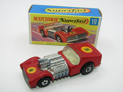 Matchbox Superfast 19B Road Dragster "BLOOD RED" Unpainted Base