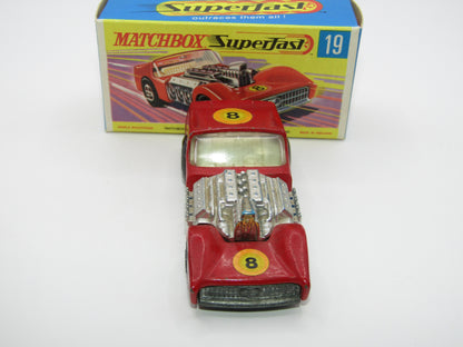 Matchbox Superfast 19B Road Dragster "BLOOD RED" Unpainted Base