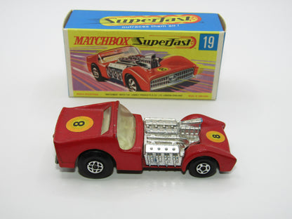 Matchbox Superfast 19B Road Dragster "BLOOD RED" Unpainted Base