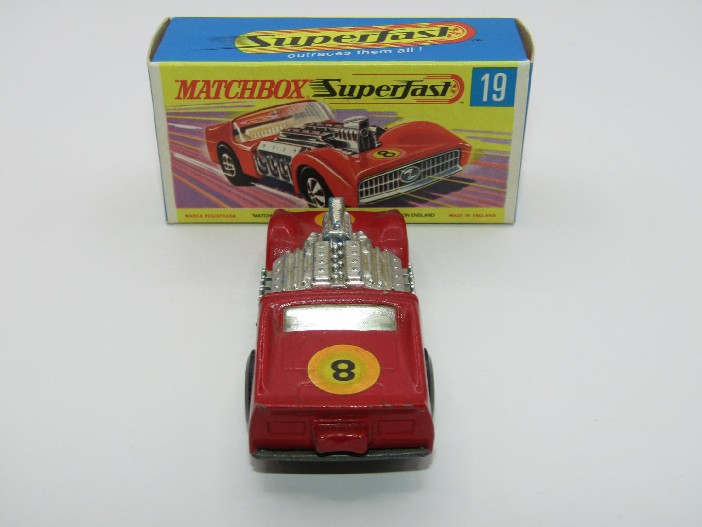 Matchbox Superfast 19B Road Dragster "BLOOD RED" Unpainted Base