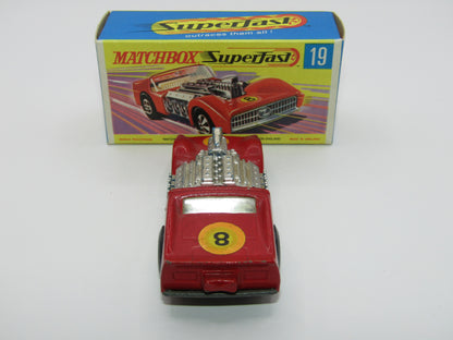 Matchbox Superfast 19B Road Dragster "BLOOD RED" Unpainted Base