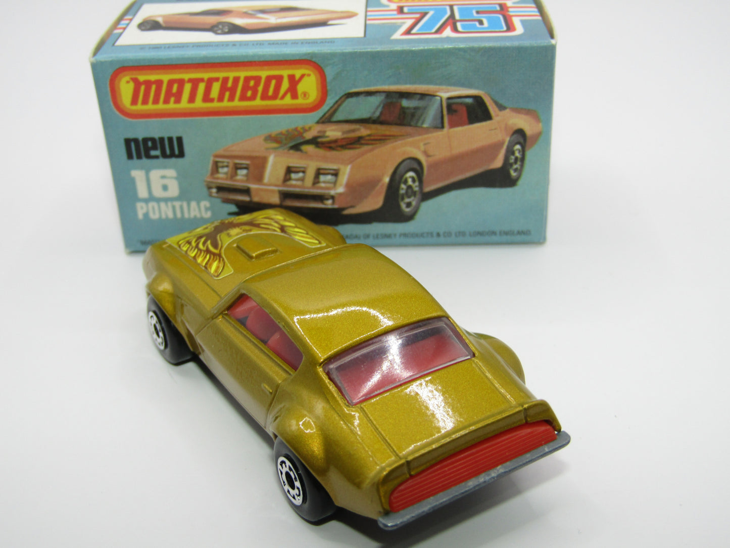 Matchbox Superfast No 16B Pontiac Gold Eagle Label, 5 ARCH Wheels