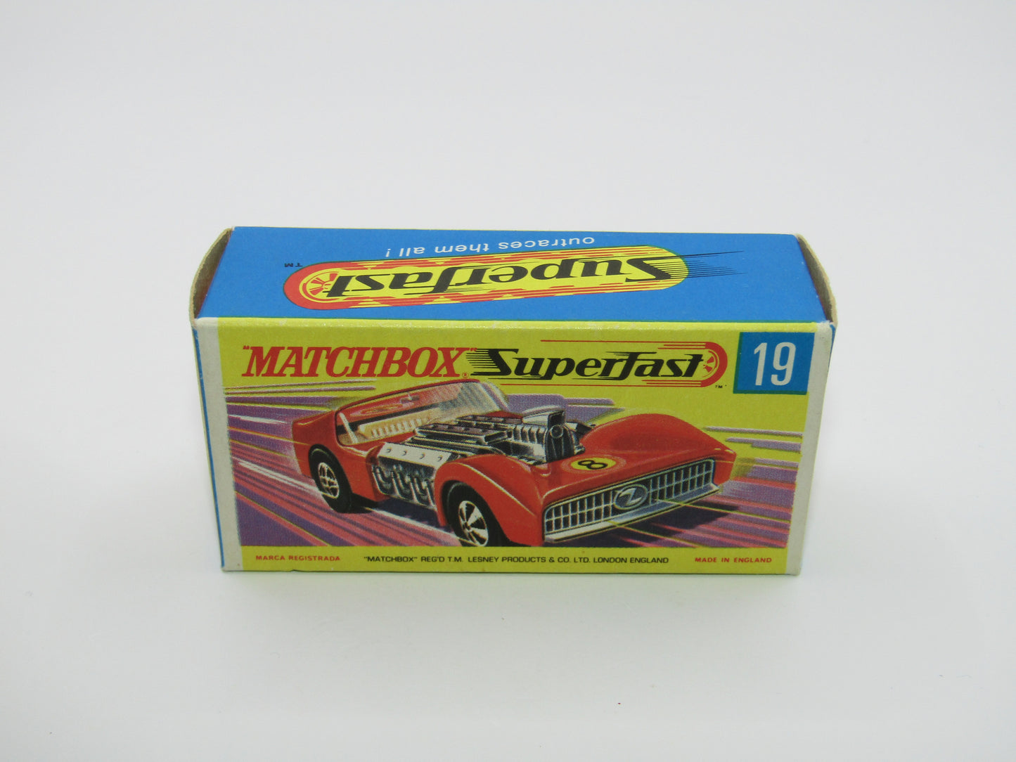 Matchbox Superfast 19B Road Dragster "BLOOD RED" Unpainted Base