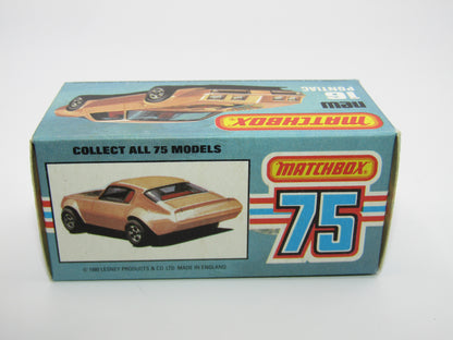 Matchbox Superfast No 16B Pontiac Gold Eagle Label, 5 ARCH Wheels