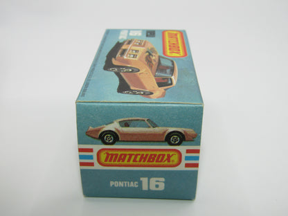 Matchbox Superfast No 16B Pontiac Gold Eagle Label, 5 ARCH Wheels