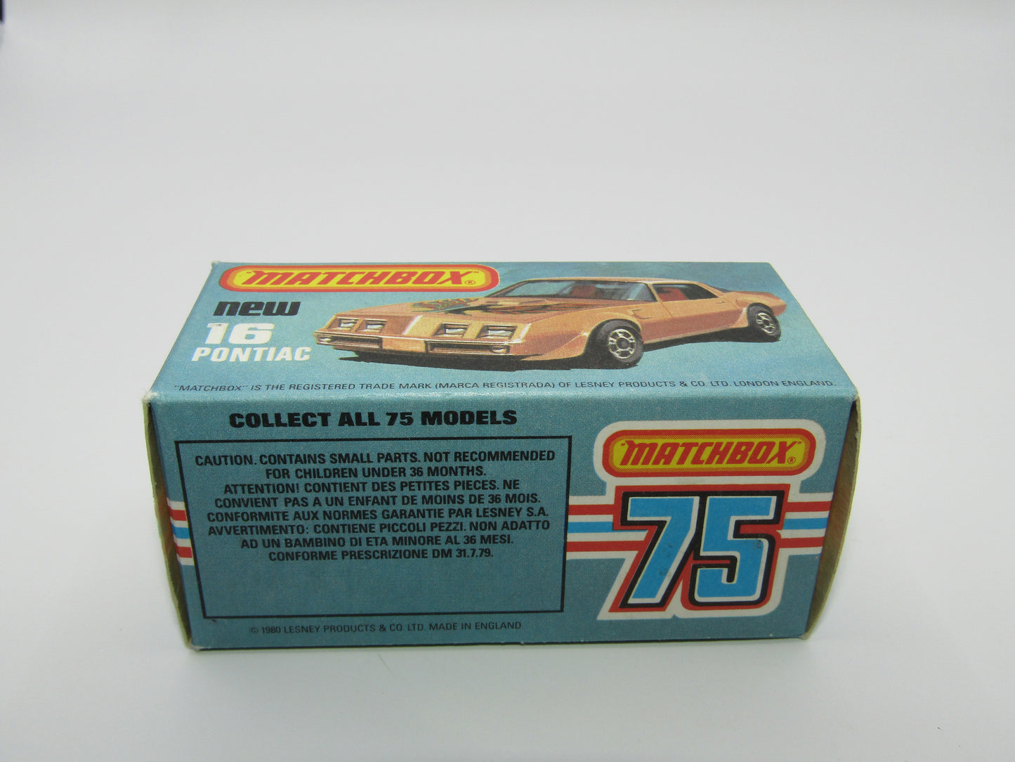 Matchbox Superfast No 16B Pontiac Gold Eagle Label, 5 ARCH Wheels