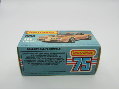 Matchbox Superfast No 16B Pontiac Gold Eagle Label, 5 ARCH Wheels