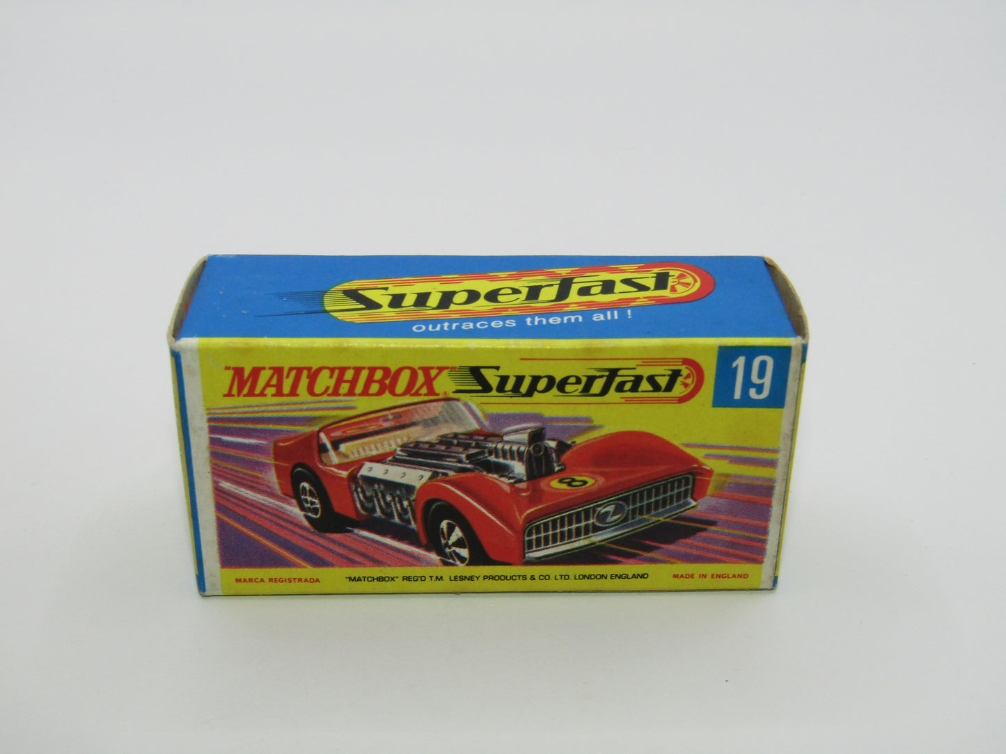 Matchbox Superfast 19B Road Dragster DARK Red Unpainted Base