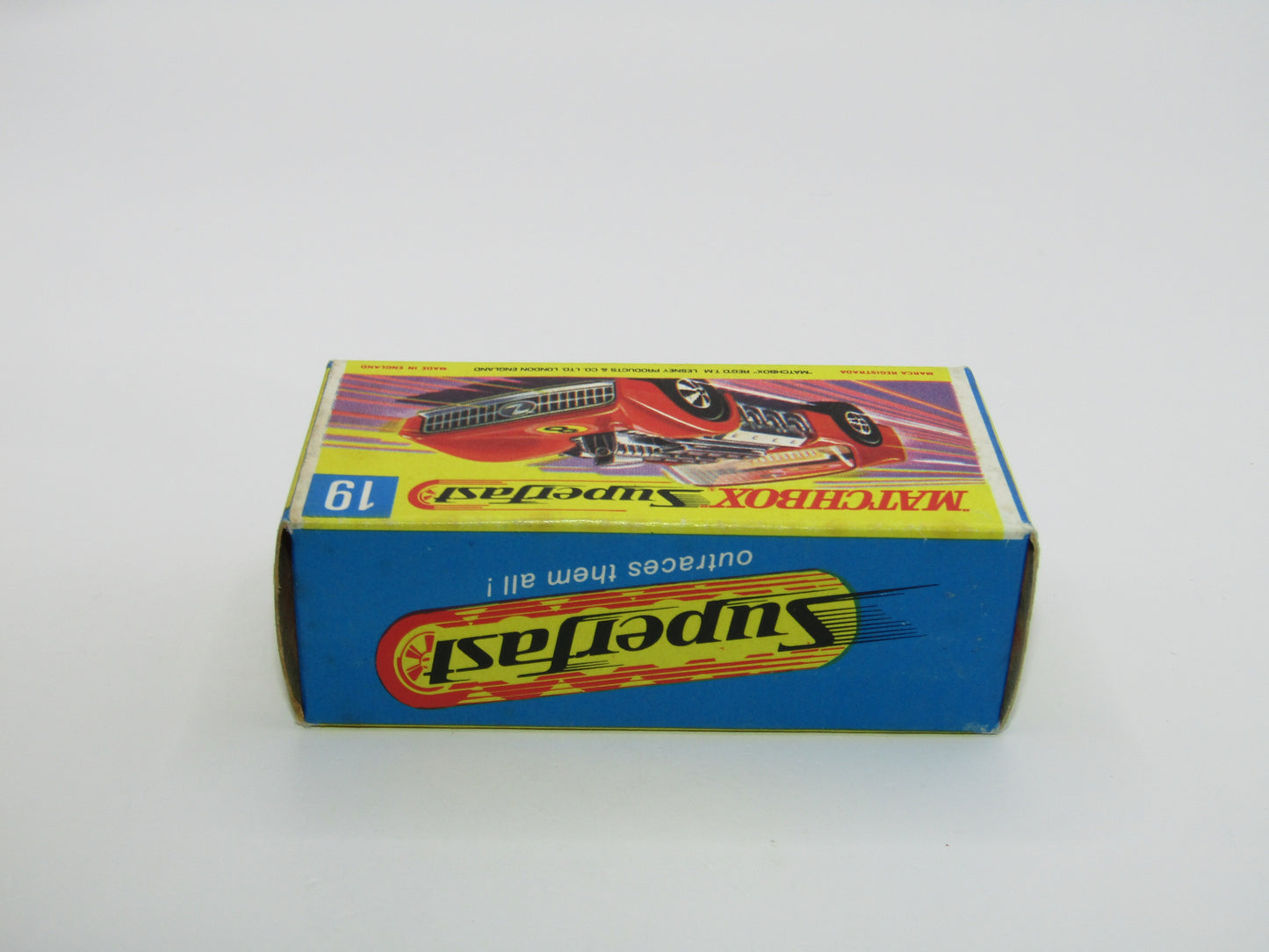 Matchbox Superfast 19B Road Dragster DARK Red Unpainted Base