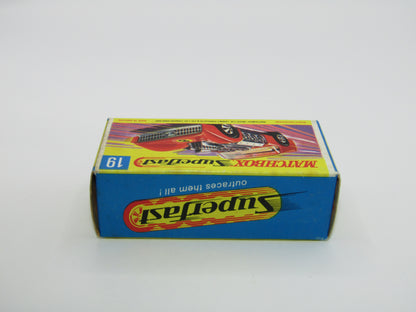 Matchbox Superfast 19B Road Dragster DARK Red Unpainted Base
