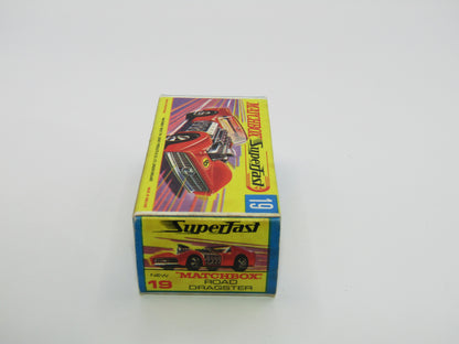 Matchbox Superfast 19B Road Dragster DARK Red Unpainted Base