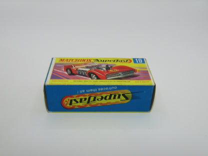 Matchbox Superfast 19B Road Dragster DARK Red Unpainted Base