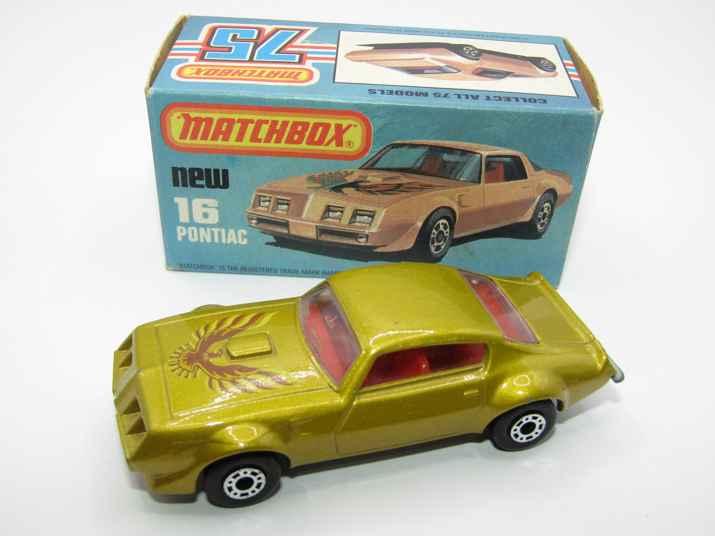 Matchbox Superfast No 16B Pontiac Gold Eagle TAMPO,  Dot Dash Wheels