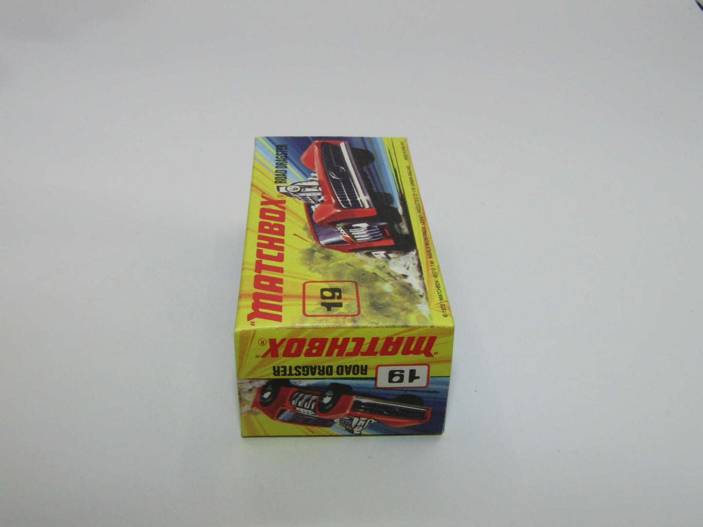 Matchbox Superfast 19B Road Dragster Red SILVER BASE