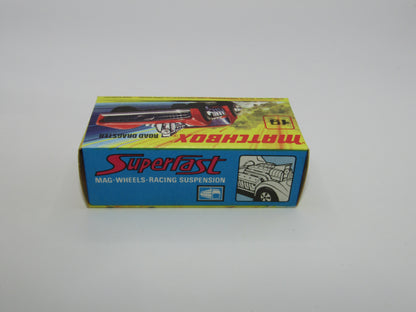 Matchbox Superfast 19B Road Dragster Red SILVER BASE