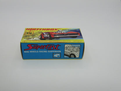 Matchbox Superfast 19B Road Dragster Red SILVER BASE