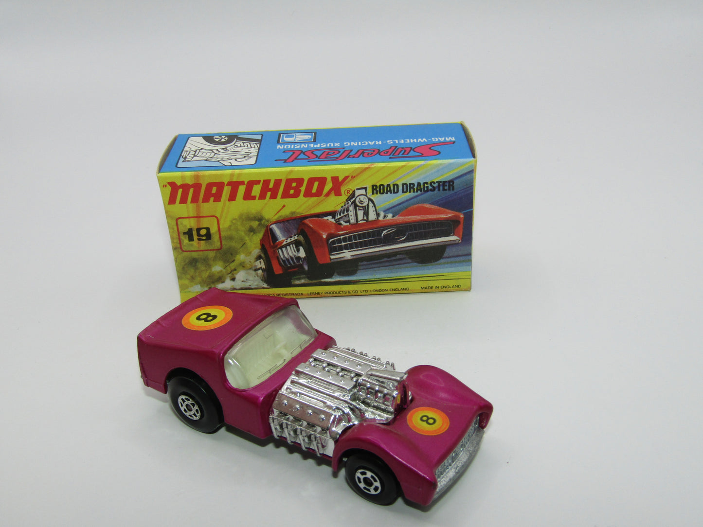 Matchbox Superfast 19B Road Dragster MATT Metallic LIGHT Purple
