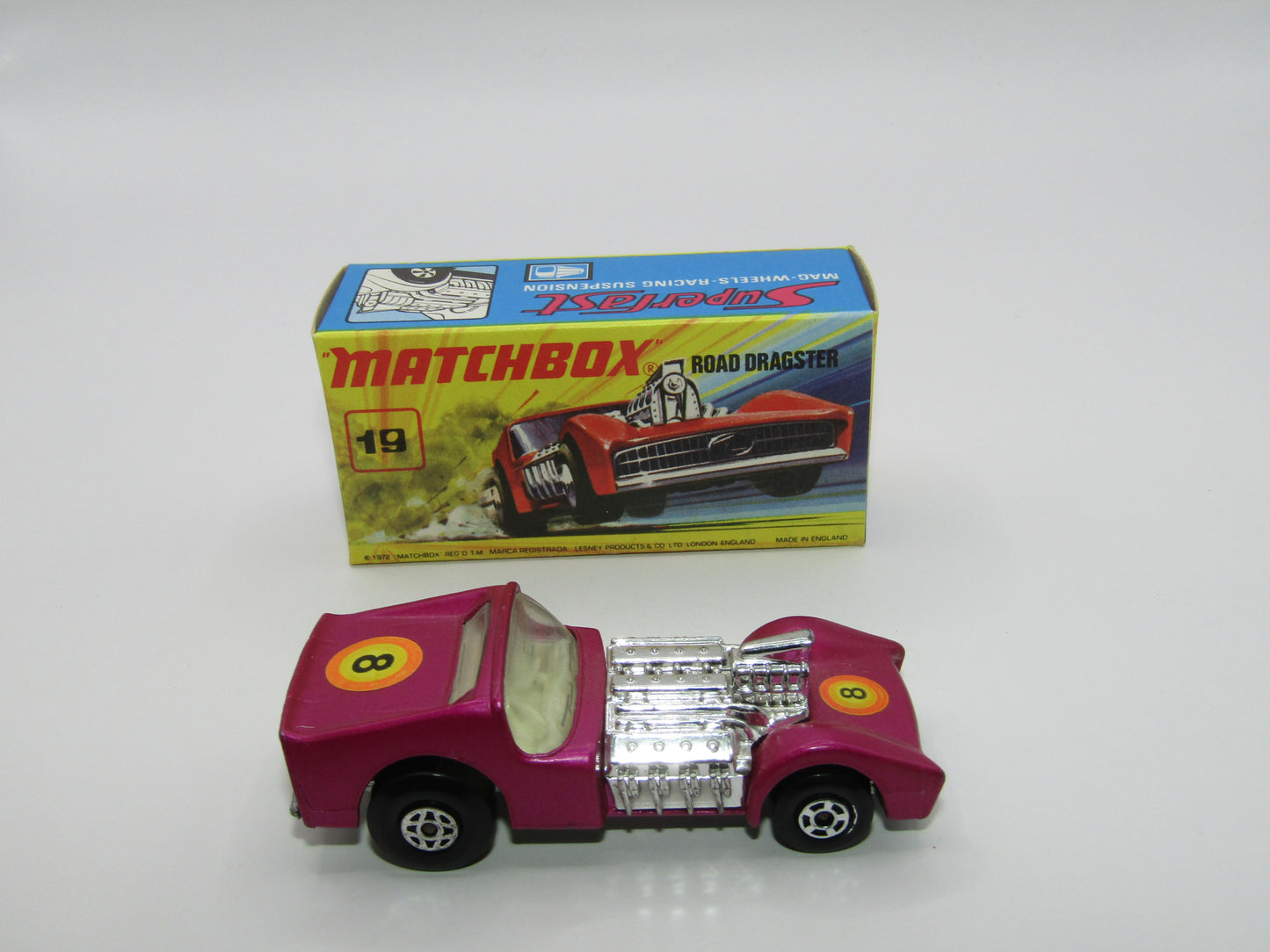 Matchbox Superfast 19B Road Dragster MATT Metallic LIGHT Purple