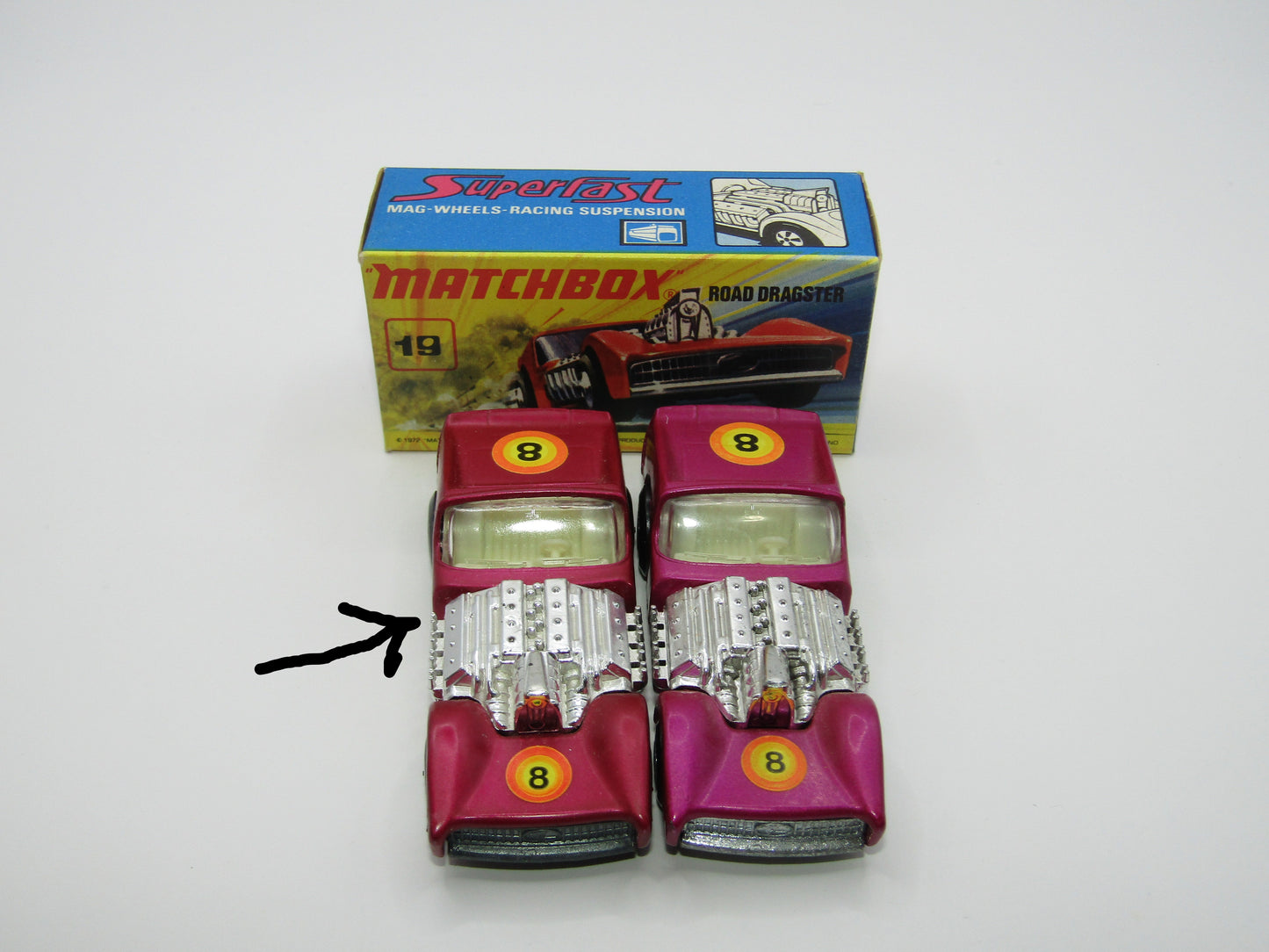 Matchbox Superfast 19B Road Dragster MATT Metallic DARK Purple