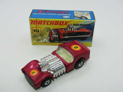 Matchbox Superfast 19B Road Dragster MATT Metallic DARK Purple