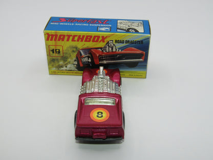Matchbox Superfast 19B Road Dragster MATT Metallic DARK Purple