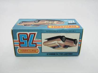 Matchbox Superfast No 16B Pontiac White, Unpainted Raised Cast Base, Dot Dash Wheels