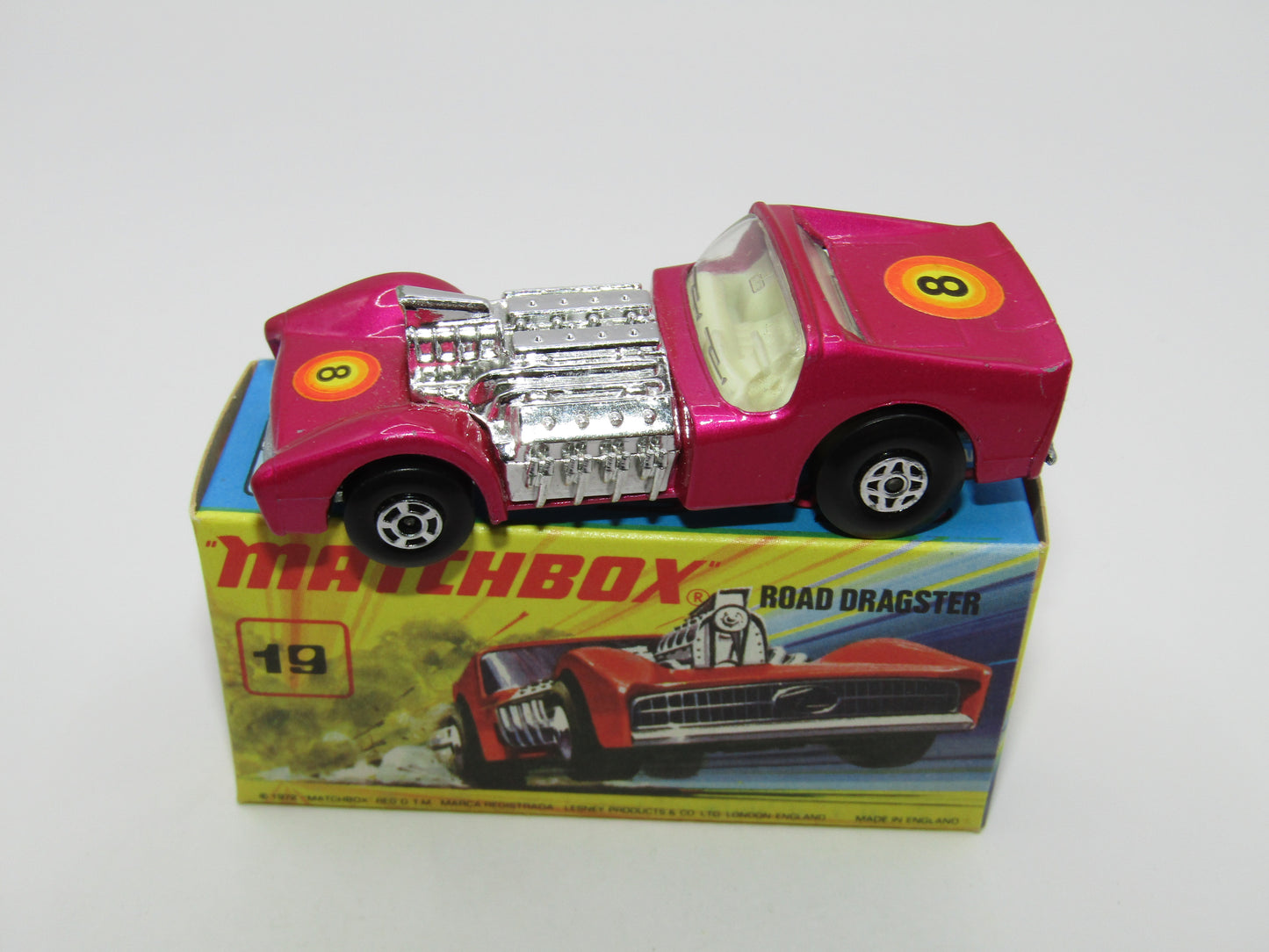Matchbox Superfast 19B Road Dragster Metallic Light Pinky Purple