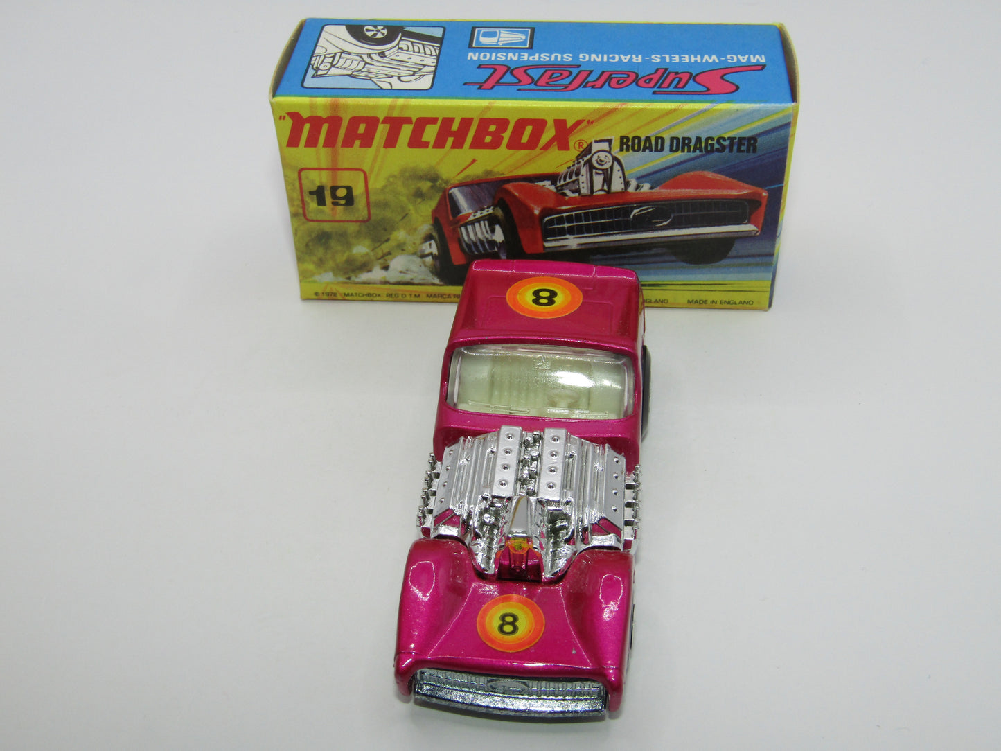 Matchbox Superfast 19B Road Dragster Metallic Light Pinky Purple