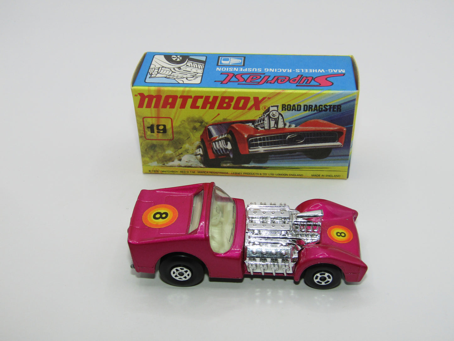 Matchbox Superfast 19B Road Dragster Metallic Light Pinky Purple