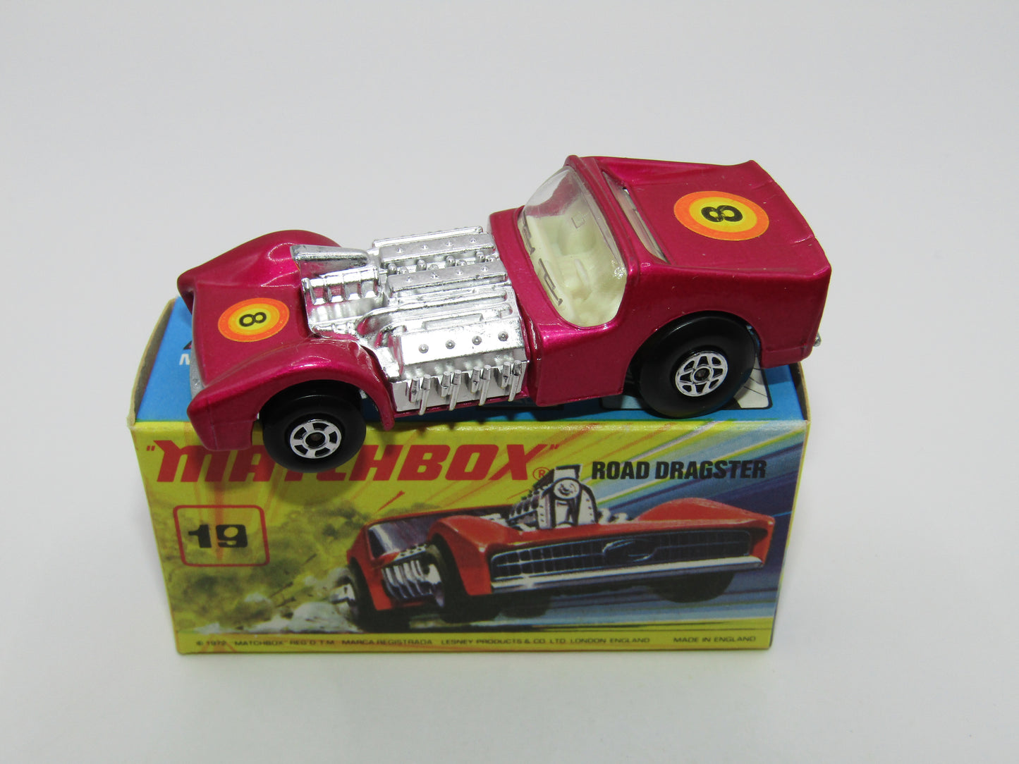 Matchbox Superfast 19B Road Dragster Metallic BRIGHT Purple