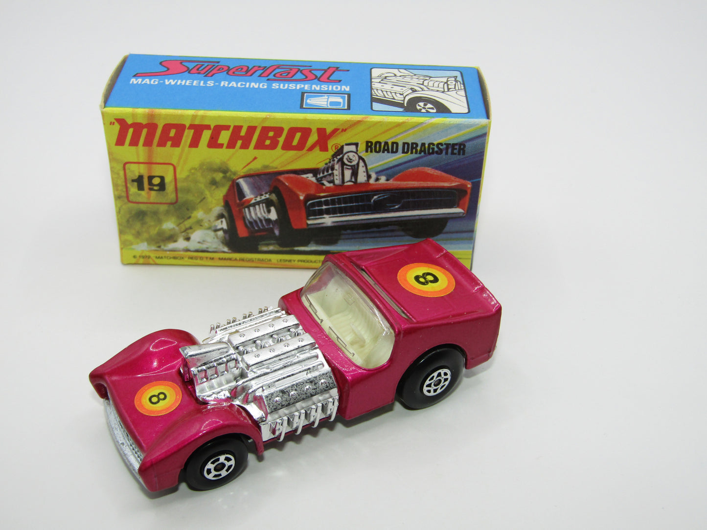 Matchbox Superfast 19B Road Dragster Metallic BRIGHT Purple